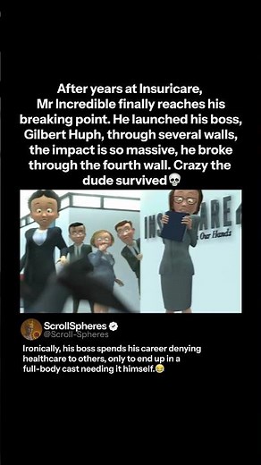Mr Incredible Launched His Boss In The Incredibles