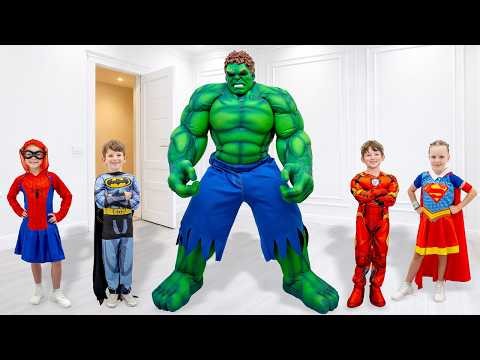 SUPERHERO KINDERGARTEN! 🦸‍♂️ Spider-Girl, Batman, and Hulk Hide and Seek! ✨