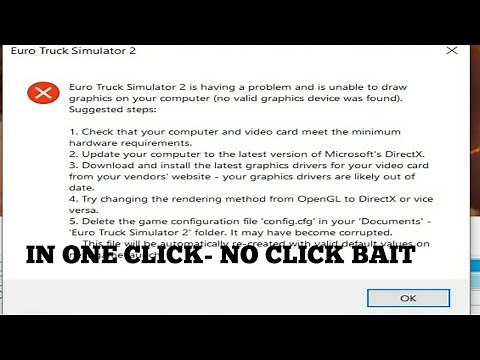 Euro truck 2 simulator having problem and unable to draw the graphics