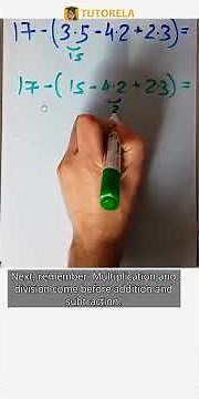 Mastering Order of Operations: Solve 17-(3×5-4×2+2×3) #Math #TheOrderOfOperations