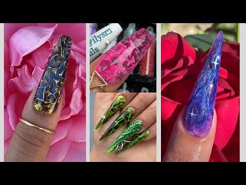 Plastic Wrap Nail Art Compilation😍