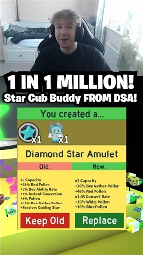 1 IN 1 MILLION! FREE Star Cub Buddy From DIAMOND STAR AMULET! (Bee Swarm Simulator)