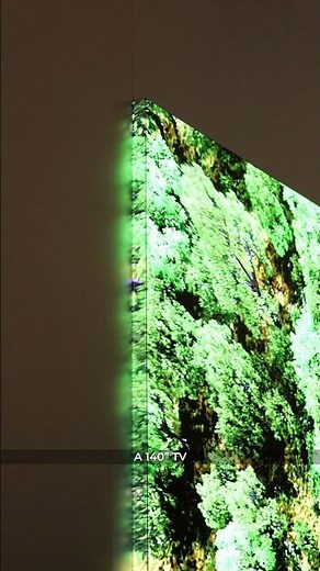 Samsung's 140" Micro LED TV with a display that spills over the edge! #CES2026