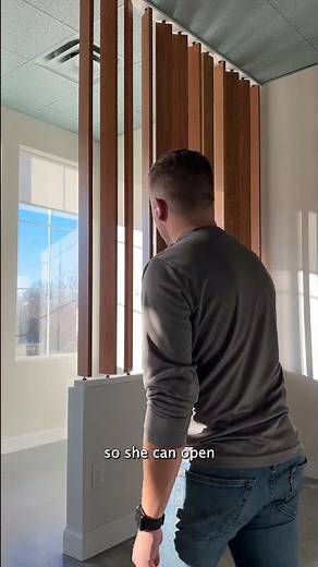 Rotating Wood Slat Room Divider Install