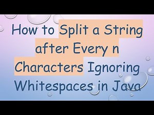 How to Split a String after Every n Characters Ignoring Whitespaces in Java