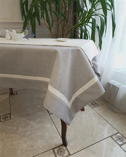 Custom Rectangular French Oilcloth Tablecloth, Stain-resistant, Washable Fabric, Indoor Outdoor Dining - Etsy UK