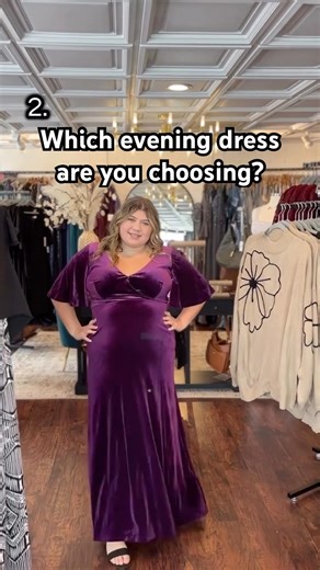 👗Which evening dress are you choosing? #plussize #plussizefashion #plussizestyle
