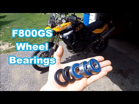 Replacing Motorcycle Wheel Bearings - BMW F800GS Rear Wheel removal / bearings