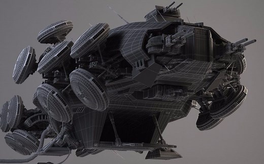 【电影/游戏特效】黑客帝国飞船动画制作.南加州大学电影学院.USCSCA