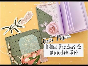 6x6 Paper | Cute Mini Pocket & Booklet Set | Gift/Happy Mail/Flat Mail Idea | Stationery Set