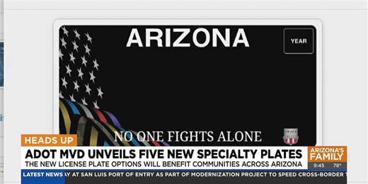 ADOT unveils five new specialty plates