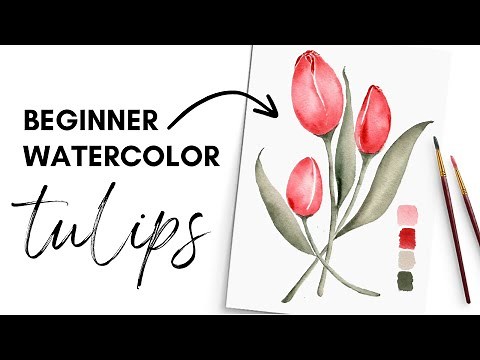 How to Paint Watercolor Tulips | Easy Tutorial