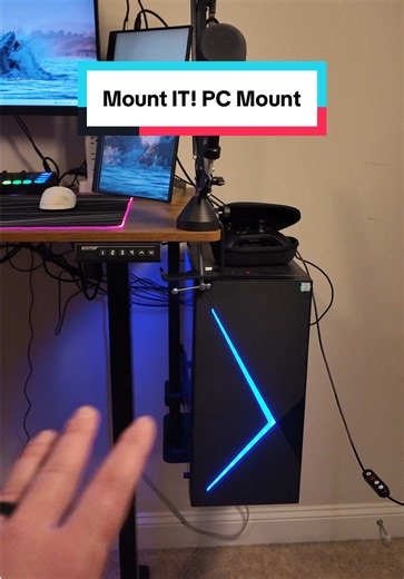 Mount-It! PC mount attaches under your desk and keeps your tower off the ground — better airflow, less dust, and way cleaner cable management. Standing desk users especially need this. #TikTokShopCreatorPicks #DeskSetup #PCMount #StandingDesk #WorkspaceUpgrade