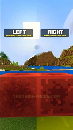 Faithful 64x Texture Pack or Bare Bones Texture Pack #shorts