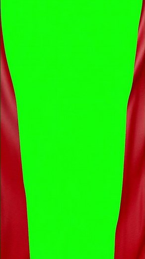 Curtains opening green screen