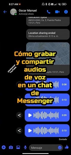 How to record and share voice audio in a Messenger chat #shorts #messenger