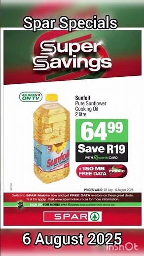 Spar Specials This Week | Valid Until 6 August 2025 🛒