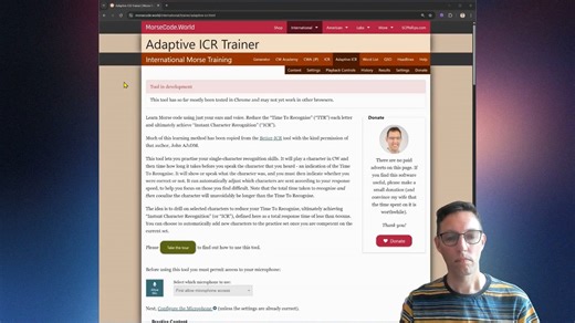 Adaptive ICR Trainer demonstration