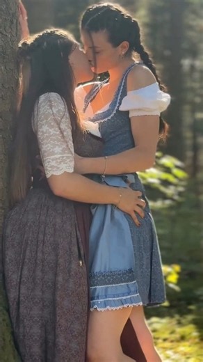 Beautiful Lesbians Nature Kiss💋👩🏼‍🤝‍👩🏾💕💜🌹 #GirlsKissing #Sapphic #Kissingboth #Romance #LGBTQ #WLW