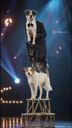 Dogs performing acrobatics AGT#animals