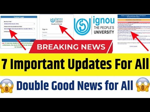 IGNOU New Update Today | IGNOU Re Registration Last Date Extended | IGNOU Grade Card/ Result Update