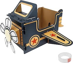 Wearable Cardboard Airplane Toy, Interactive Toddler Airplane Costume Cardboard Making Toy, Funny Cardboard Box Airplane, Portable DIY Airplane Costume for Kids Gifts