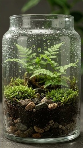 A Tiny Ecosystem That Takes Care of Itself #terrarium #moss