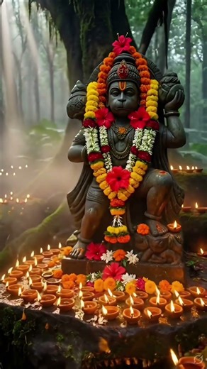 Divine Hanuman Forest Temple | Peaceful Hanuman Ji Darshan 🙏 Cinematic Devotional Video #hanumandada
