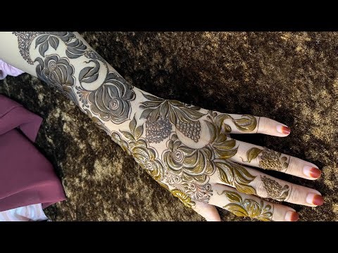 Real Hand Mehndi Demo 😍| Step by Step Easy & Dubai hand design #henna #bridalhenna