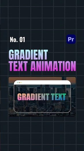 Gradient text animation tutorial under 1min in premiere pro