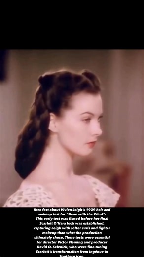 86K views · 2.6K reactions | Rare fact about Vivien Leigh’s 1939 hair and makeup test for “Gone with the Wind”: This early test was filmed before her final Scarlett O’Hara look was established, capturing Leigh with softer curls and lighter makeup than what the production ultimately chose. These tests were essential for director Victor Fleming and producer David O. Selznick, who were fine-tuning Scarlett’s transformation from ingénue to Southern icon. | History of Cinema | Facebook