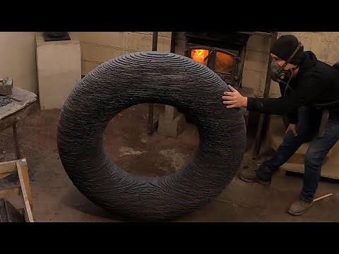 SCULPTING TORUS in SLATE | STONE ART | James Parker Sculpture