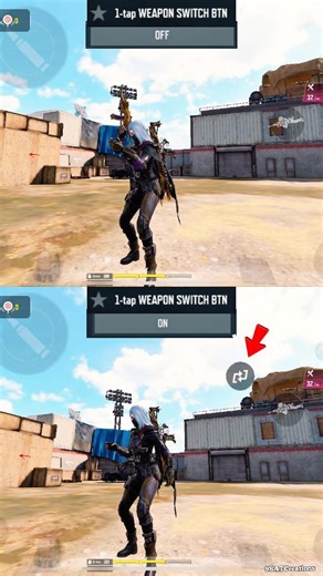 ✅Best 1-Tap Weapon Switch BTN Setting In COD MOBILE #shorts #trending #codm