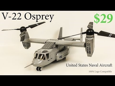 Lego V-22 Osprey Naval Aircraft Timelapse & Review