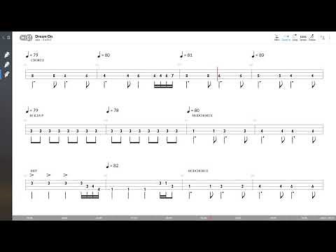 Aerosmith - Dream On (BASS TAB PLAY ALONG)
