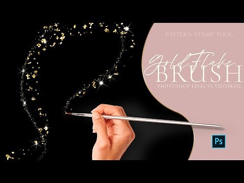 Glitter Effect Photoshop Brush Tutorial: Gold Flake Pattern Stamp Brush