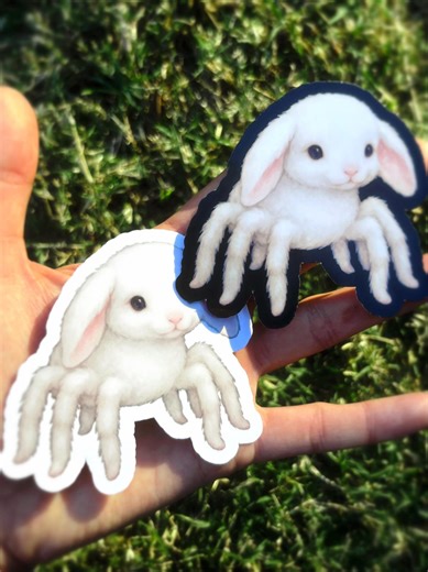 Spider Bunny Sticker Pack: Creepy Cute Rabbit Sticker, Weird Animal Sticker Set, Kawaii Horror Sticker - Etsy