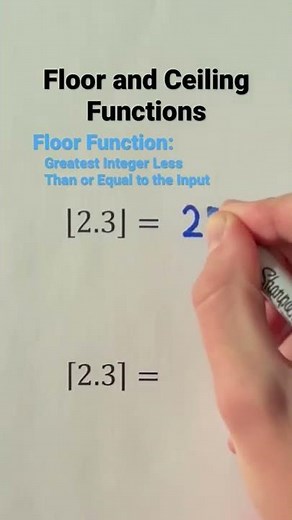 Floor and Ceiling Functions #Shorts #math #maths #mathematics #education #learn #learning #study