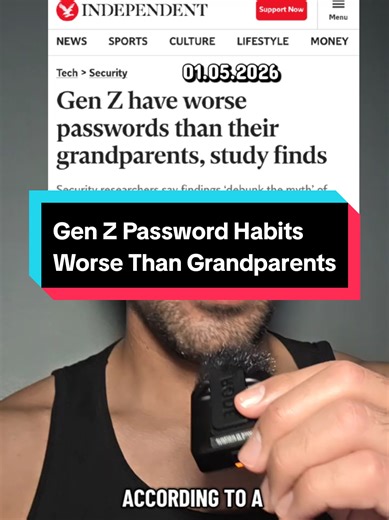 01.05.25: Gen Z has worse password habits than their grandparents according to a new study. The study found Gen Z used passwords like