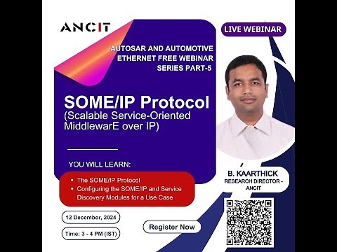 Webinar on SOME/IP Protocol ((Scalable Service-Oriented MiddlewarE over IP)