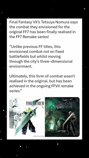 Tetsuya Nomura Says FF7 Remake Finally Realizes Original Vision for Dynamic Combat