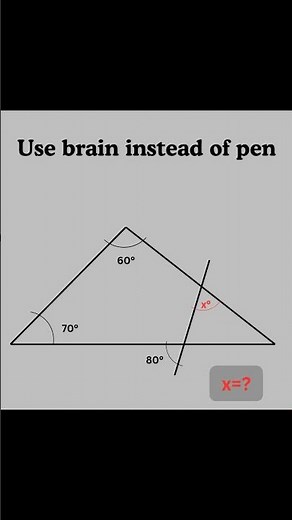 Basic mathematics Triangle problem algebra tricky problem #mathteacher #mathlover #mathfun