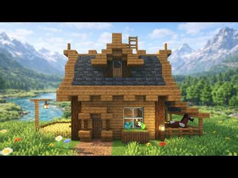 How to Build a Starter House in Minecraft Survival !! Tutorial for minecraft java + Bedrock/MCPE