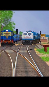 Two Train Departure on same Tracks 😱 Follow For More interesting train videos @railroadfunz97 Train Simulator Indian Railways Railroad Crossing Muaaz 1997 #train #reels #indianrailways #gaming #accidents | Railroad Funz
