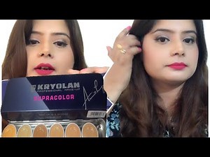 Kryolan Supra Color Palette Tutorial//Makeup Tutorial for Dry skin/how I do my base