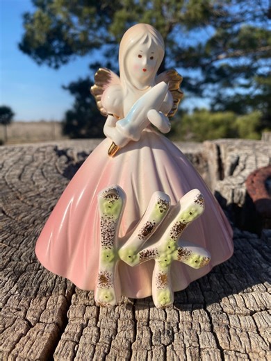 Vintage Josef Originals Girl Number 14 Figurine, 5 3/4" Tall Angel With Umbrella, 14th Birthday, Décor, Gift - Etsy
