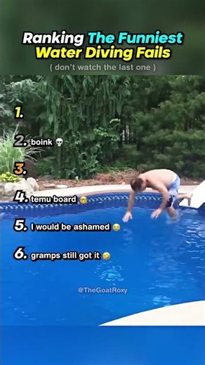 Ranking The Funniest Water Diving Fails 🏊