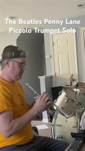 Penny Lane Trumpet Solo. This is my first time ever playing piccolo trumpet. Borrowed it for a wedding gig. #beatles #pennylane #trumpet #fyp