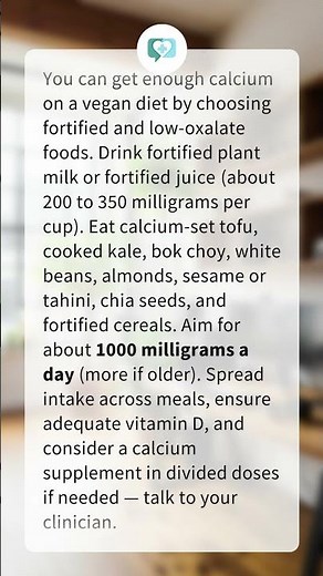 How to get calcium as a vegan?