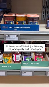 11 comments | Aldi now has a 75% fruit jam/conserve available in strawberry, cherry and apricot! Choosing a jam with more fruit than sugar is a great swap for the kids helping you lower sugar in their daily diet. | Tiny Tums Recipes | Facebook